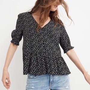Madewell Courtyard Top in Playground Posies